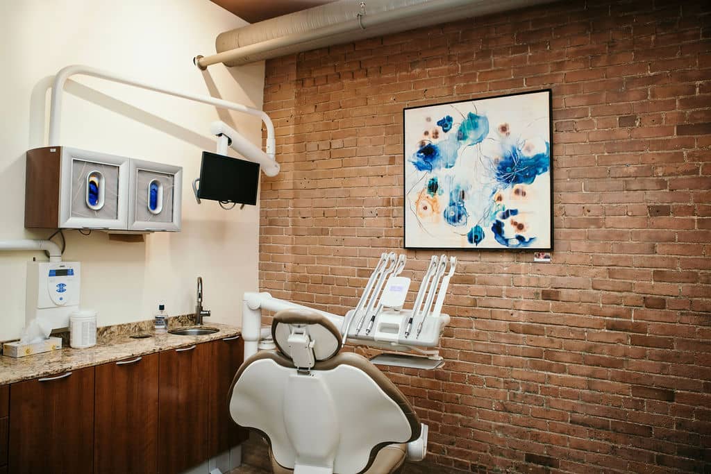Treatment room at Front Street Dental